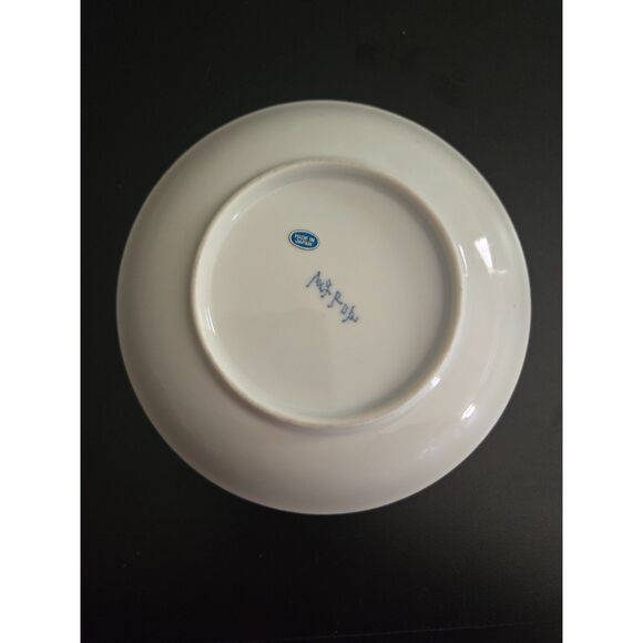 Blue Floral Vintage Japanese Porcelain Dish Bowl Blue White Floral Pattern - Picture 2 of 7